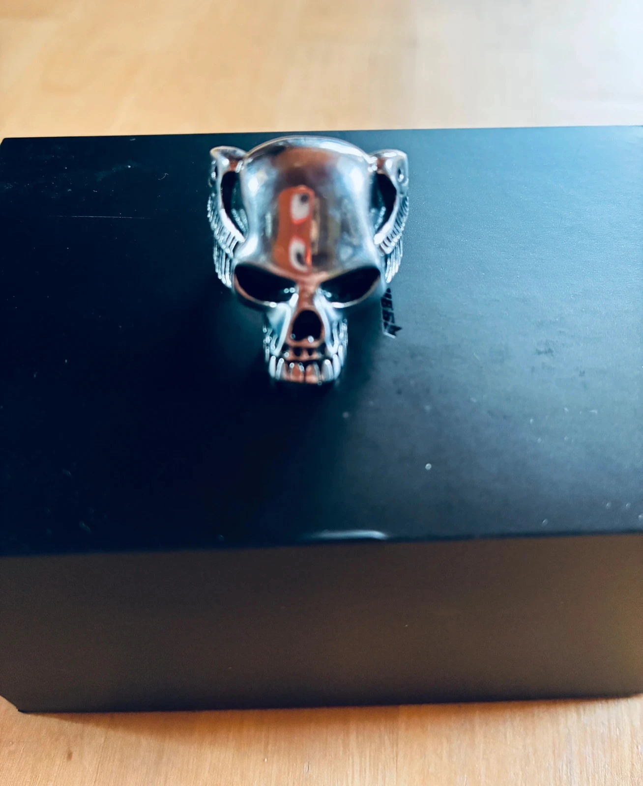 Anillo de calavera de muerte en acero quirúrgico – photo 3